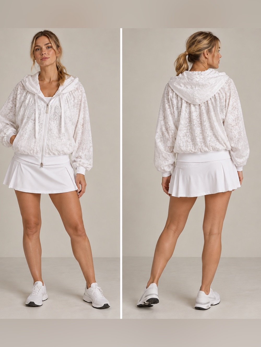 Adidas Stella McCartney Tennis Golf Coverup Gym Run Windbreaker Jacket L